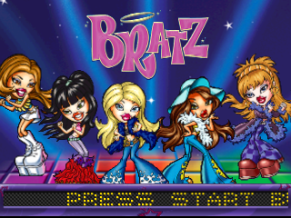 Bratz title screen for Playstation